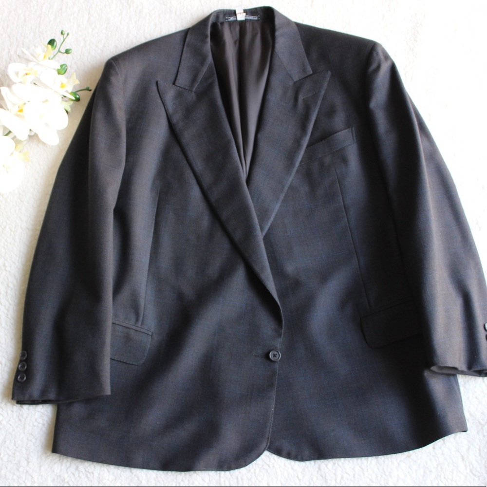 ERMENEGILDO ZEGNA Gray w/blue Blazer Sport Coat